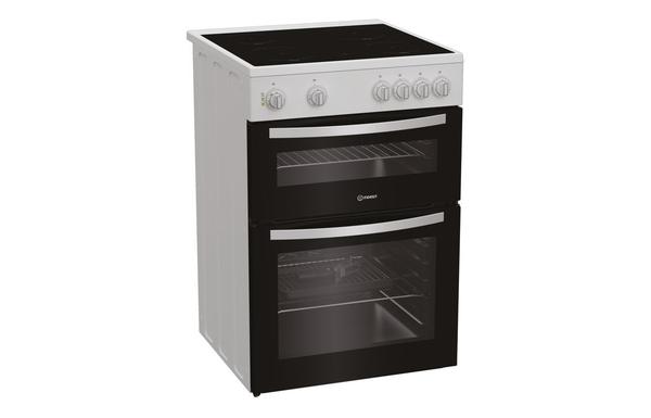 Indesit IDE6VMW Double Electric Cooker - White